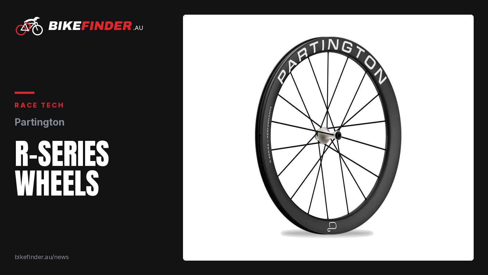 Partington R-Series carbon road wheel in a BikeFinder news tile