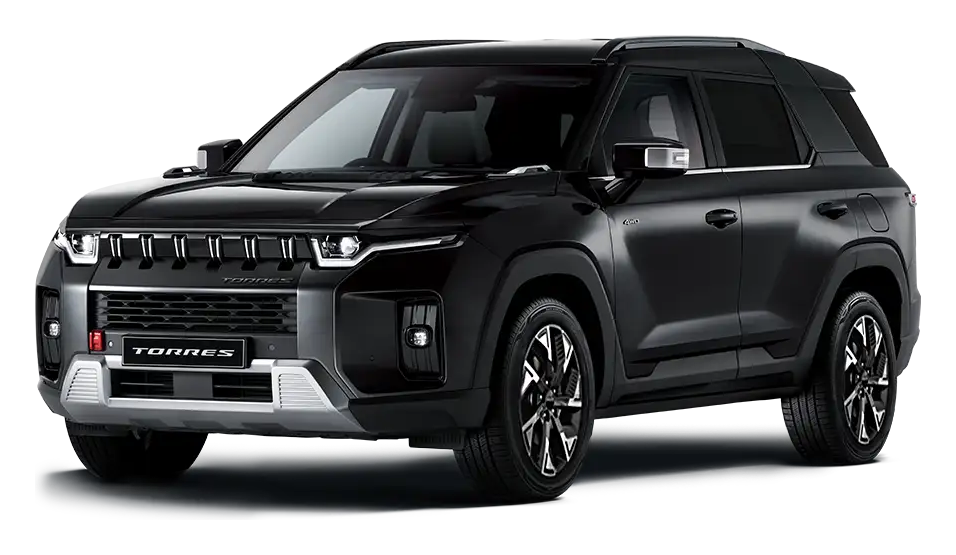 2026 KGM Torres mid-size SUV in petrol and EVX electric form